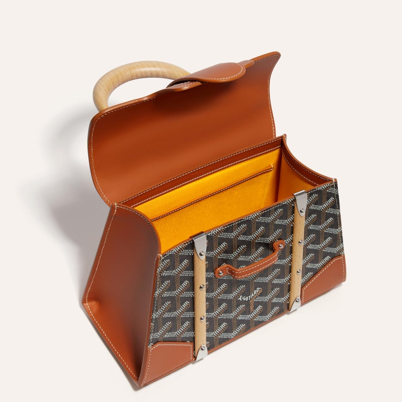 Goyard Saigon Structured Mini Bag Black and Brown - Image 4